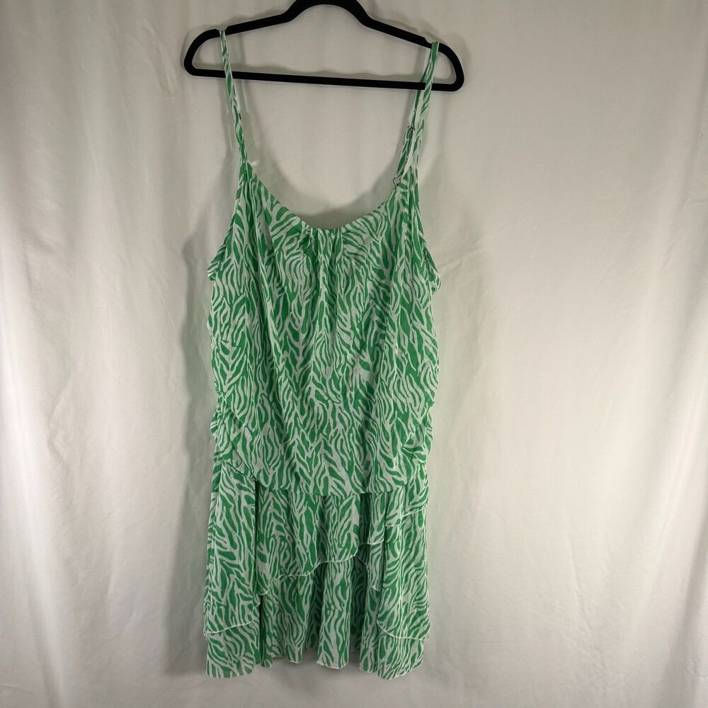 New Diane Von Furstenberg Target Dress Women's 2X Green Knee Length Sleeveless